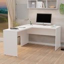 Ver imagem 1 de Mesa de Canto em L para Escritório 1.20x1.50 Tampo 30mm - Branco