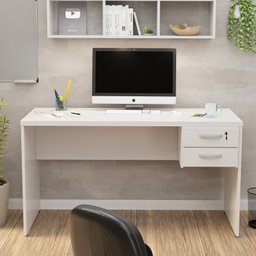 Mesa de Escritório 1.20x60 com Gaveteiro Tampo 30mm Netmobil - Branco - 3