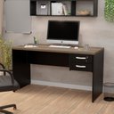 Ver imagem 1 de Mesa de Escritório Escrivaninha 1.40x60 com Gaveteiro - Nogal