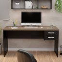 Ver imagem 3 de Mesa de Escritório 1.60x60 com Gaveteiro Tampo 30mm - Nogal