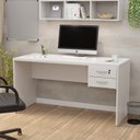 Ver imagem 1 de Mesa de Escritório 1.60x60 com Gaveteiro Netmobil - Branco