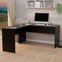 Ver imagem 2 de Mesa de Canto em L para Escritório 1.60x1.50 Tampo 30mm - Preto