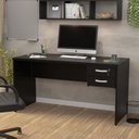 Ver imagem 1 de Mesa de Escritório 1.60x60 com Gaveteiro Netmobil - Preto