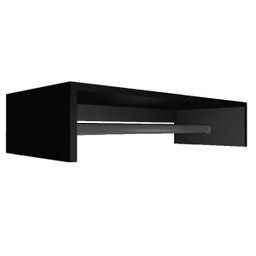 Cabideiro 100cm arara De Parede Preto 15mm suporte Cromado - 3