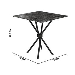 Mesa de Jantar 4 Cadeiras Preto Fortaleza Shop Jm - 4