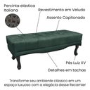 Ver imagem 6 de Kit Cabeceira e Calçadeira Recamier Casal 1,40m Vicenza Veludo Verde Floresta - Pallazio