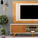 Ver imagem 5 de Painel Grécia 2,20m com Led e Rack Logan 2,18m 2 Portas:nature/off