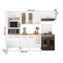 Ver imagem 2 de Conjunto de Cozinha Madre Modulado com 10 Portas 2 Gavetas