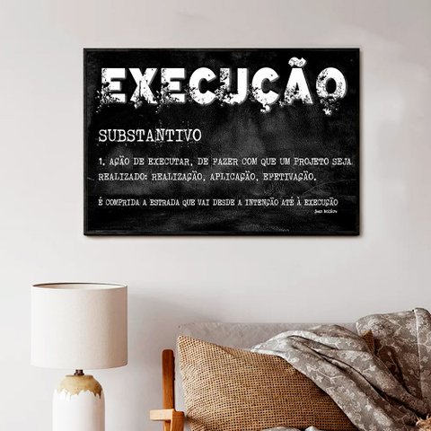 Quadro Decorativo Motivacional Execução em Moldura Caixa TACOLADO PAPEL DE PAREDE Moldura Caixa 3cm 
