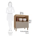 Ver imagem 3 de Balcão de Cozinha 1 Porta 1 Gaveta sem Tampo 80cm Vitra Luciane Móveis