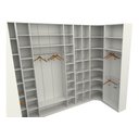 Ver imagem 3 de Kit Closet Armário Colmeia Cabideiro Canto M70 (expositor) Vetorial Móveis Branco