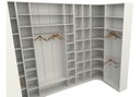 Ver imagem 3 de Kit Closet Armário Colmeia Cabideiro Canto M70 (expositor) Vetorial Móveis Branco