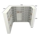Ver imagem 2 de Kit Closet Armário Colmeia Cabideiro Canto M70 (expositor) Vetorial Móveis Branco