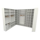 Ver imagem 1 de Kit Closet Armário Colmeia Cabideiro Canto M70 (expositor) Vetorial Móveis Branco