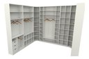 Ver imagem 1 de Kit Closet Armário Colmeia Cabideiro Canto M70 (expositor) Vetorial Móveis Branco