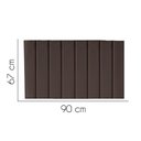 Ver imagem 2 de Painel Estofada Carla 90cm Solteiro Para Cama Box Quarto Suede Marrom - Gat Magazine