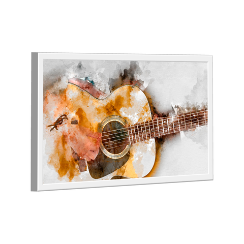 Quadro Arte Violão Aquarela -- BR ARTES