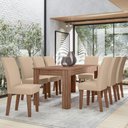 Ver imagem 1 de CONJUNTO SALA DE JANTAR GEÓRGIA 1,85 X 0,84 COM 8 CADEIRAS AMÊNDOA 51C