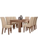 Ver imagem 2 de CONJUNTO SALA DE JANTAR GEÓRGIA 1,85 X 0,84 COM 8 CADEIRAS AMÊNDOA 51C