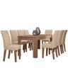 CONJUNTO SALA DE JANTAR GEÓRGIA 1,85 X 0,84 COM 8 CADEIRAS AMÊNDOA 51C - 2