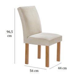 Conjunto de Mesa de Jantar Dakota 90x90cm Tampo de Vidro com 4 Cadeiras Napoles CEL Móveis - 5