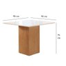 Conjunto de Mesa de Jantar Dakota 90x90cm Tampo de Vidro com 4 Cadeiras Napoles CEL Móveis - 3