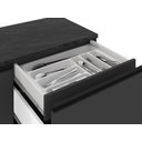 Ver imagem 3 de Balcão com Tampo 120m Etna 1 Portas 3 Gavetas Sendo 1 com Porta Talher - Grafite Poliman