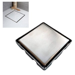 Ralo Oculto Invisivel 15X15 Inox Banheiro Box Varanda Lavanderia Cozinha Anti Odor Inseto Resistente