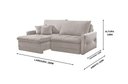 Ver imagem 2 de Sofá Cristal Retrátil e Reclinável Caixa Zero 180m Pillow de 15cm - Movenzo Estofados