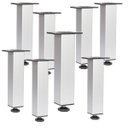 Ver imagem 1 de Kit 8 Pé Alumínio 15cm Fosco Cozinha Móveis 40x40 Regulável