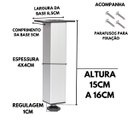 Ver imagem 2 de Kit 8 Pé Alumínio 15cm Fosco Cozinha Móveis 40x40 Regulável