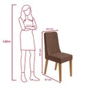 Ver imagem 4 de Conjunto Sala de Jantar Mesa Easy Pop 120x80cm Tampo Vidro/mdf com 4 Cadeiras Seat Couro Morano Avel