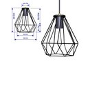 Ver imagem 5 de Lustre Luminária Diamante Moderno Pendente 3d Preto