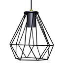 Ver imagem 1 de Lustre Luminária Diamante Moderno Pendente 3d Preto