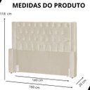Ver imagem 6 de Cabeceira de Cama Box Estofada 140 Cm Casal Emma Veludo