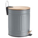 Ver imagem 4 de Kit Lavabo Banheiro Bambu Lixeira 5 Litros Pedal e Escova Pgb Conjunto Banheiro 2 Peças Cinza