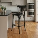 Ver imagem 3 de Kit 2 Banquetas Altas Paris em Aço Preto para Cozinha e Bancada Gourmet com Assento Corino - Preto