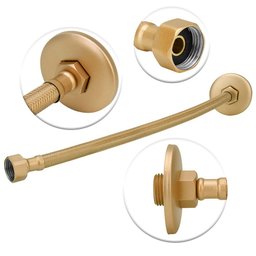 Engate Mangueira Flexível Gold/Dourado Trançado Inox 30cm - 1