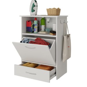 Balcão de Lavanderia Multiuso 1 Porta 1 Gaveta Multimóveis Mp5057 Branco