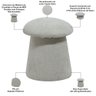 Puff Orgânico Decorativo Quarto Infantil Aslam D02 Linho Verde Claro C-47 - Lyam Decor - 3
