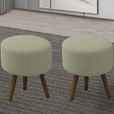 Ver imagem 2 de Kit 2 Puff Puf Para Sala Pes Palito Small Veludo SL 940 Peer