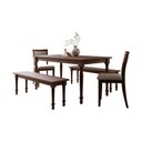 Ver imagem 4 de Mesa de Jantar 160cm 8979wn com 2 Cadeiras Estofadas 8981wn e 2 Bancos 8980wn Rubi Café Finestra