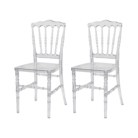 Kit 2 Cadeiras Dior Policarbonato Sala Cozinha Jantar Restaurante Eventos Festas - Mercado Cadeiras