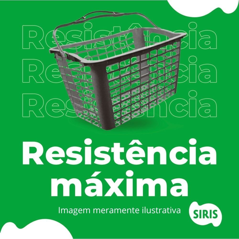 Carrinho De Supermercado Preto 2 Cesto 25 Litros Preto - Siris - 5