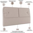 Ver imagem 6 de Cabeceira Cama Box Casal Estofada 140cm Mali P05 Veludo Bege - Lyam Decor