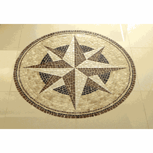 Rosa Dos Ventos em Mosaico para Piso 60cm