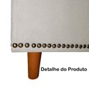 Ver imagem 7 de Kit Cabeceira e Calçadeira com Baú 140 Cm Casal Diana Suede Bege - Fina Mobília