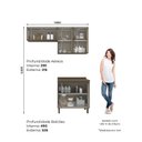 Ver imagem 3 de Lavanderia Modulada 3 Peças com Tampo Connect Bege/Duna/Cristal