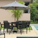 Ver imagem 3 de Kit Completo Móveis Piscina Cadeira Mesa Espreguiçadeira e Guarda Sol