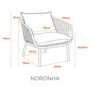 Ver imagem 5 de Sofá Noronha 1 Lugar - Cinza fratini